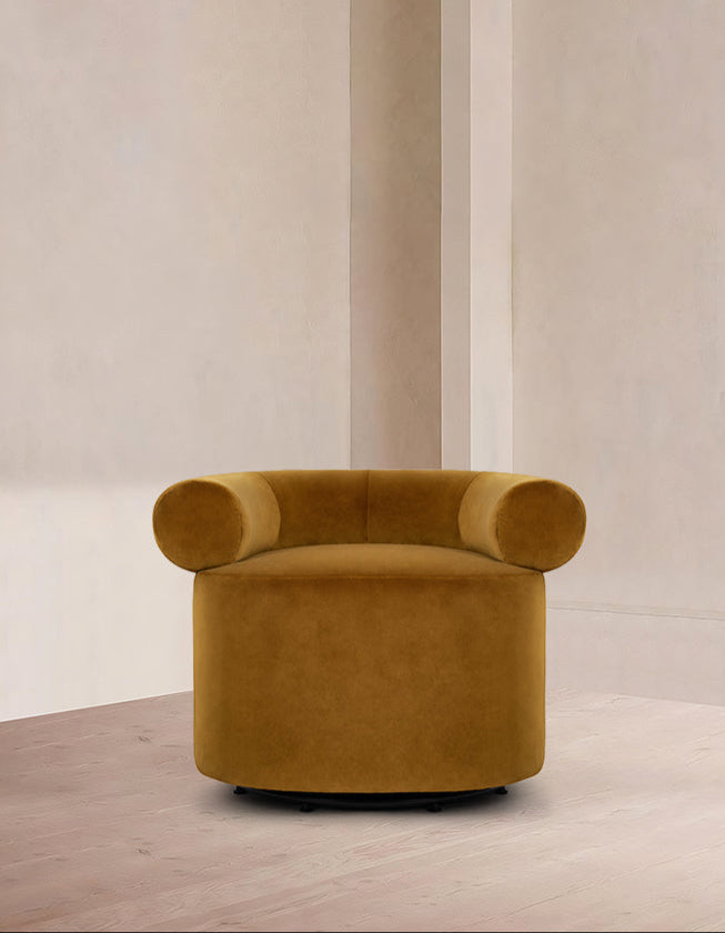 Huggy Armchair, Caramelized Velvet