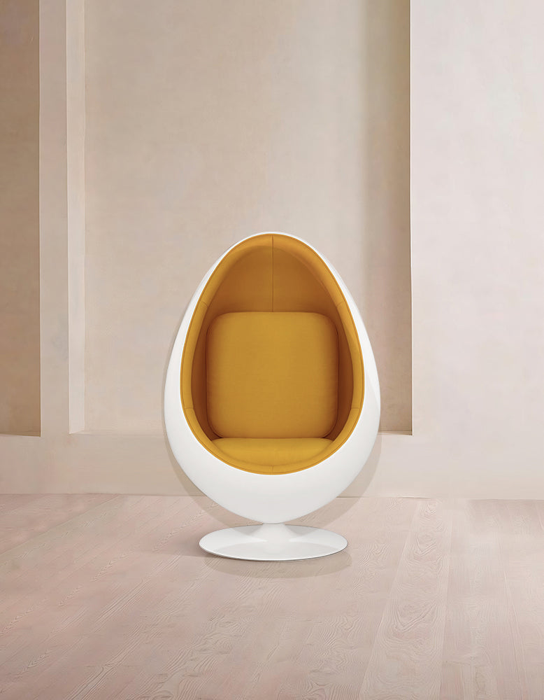 Arne Jacobsen Egg Pod Chair, Linen Armchair