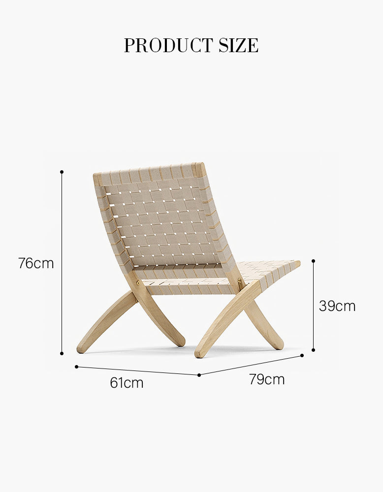 Carl Hansen & Son MG501 Cuba Lounge Chair Cotton Webbing