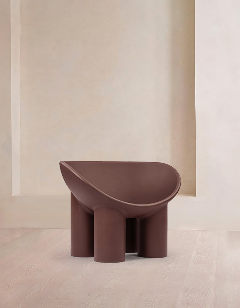 Roly Poly Armchair Chair, Chocolate