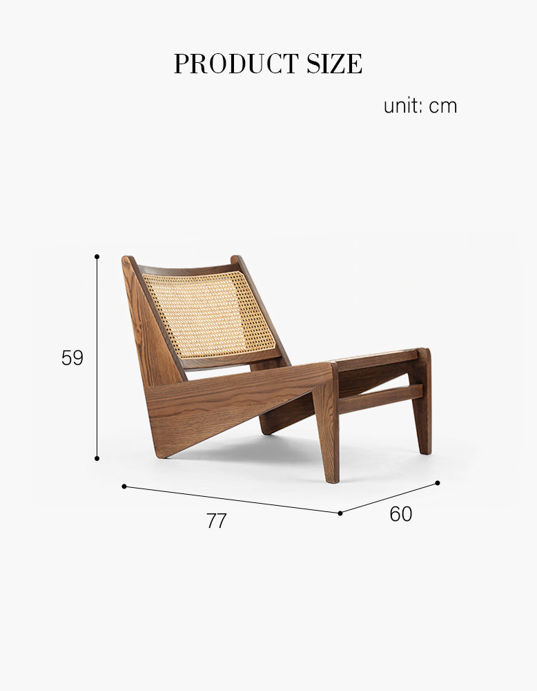 Pierre Jeanneret Kangaroo Armchair, Walnut