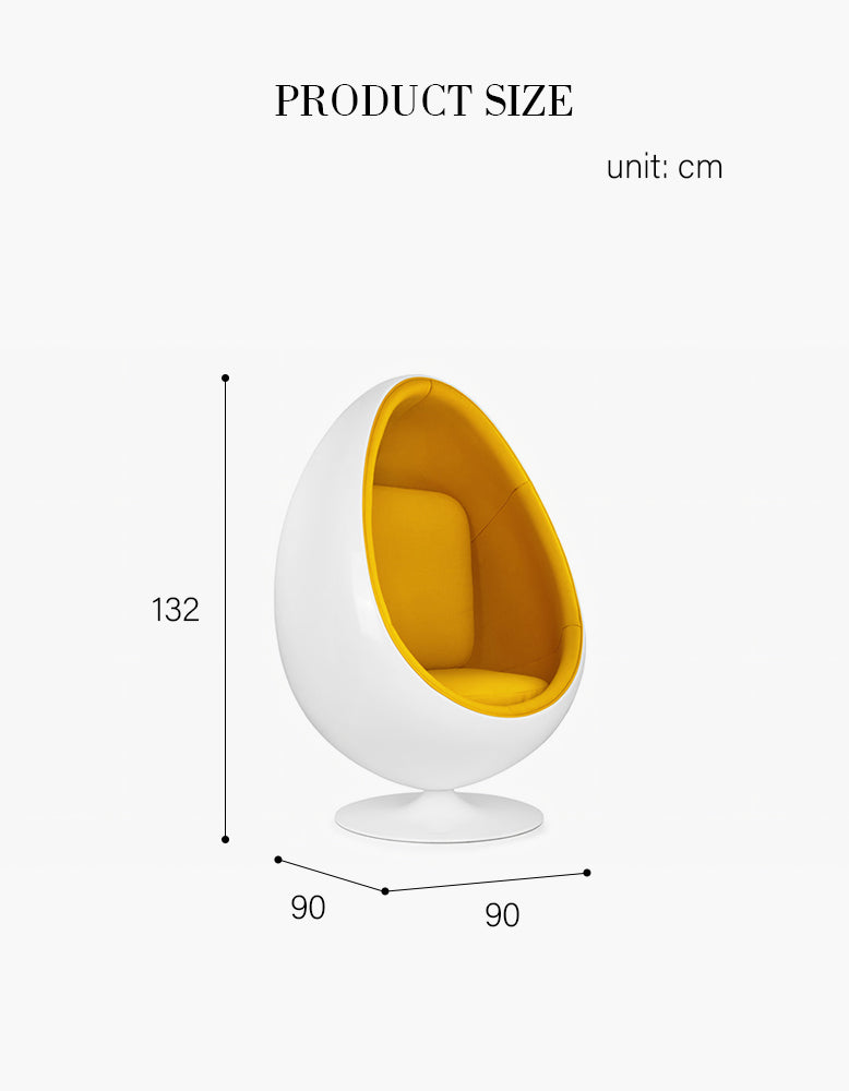 Arne Jacobsen Egg Pod Chair, Linen Armchair