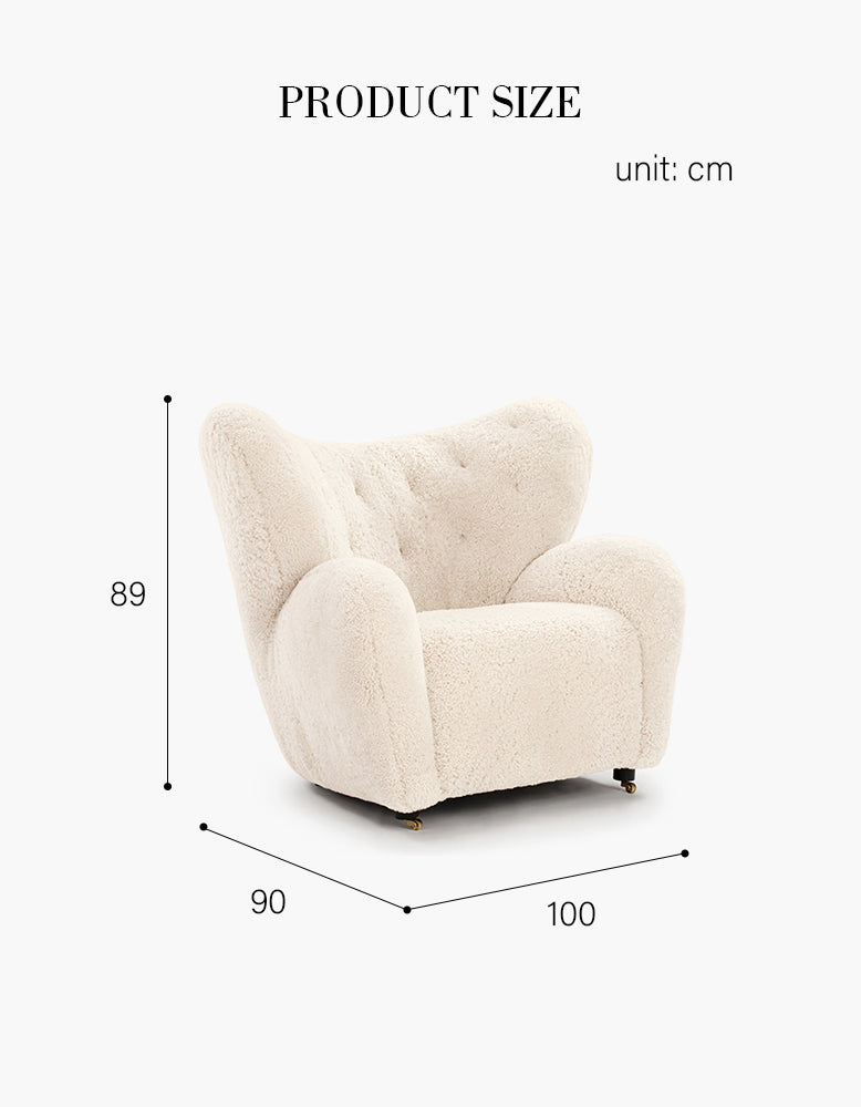 Tired Man Armchair, Sheepskin