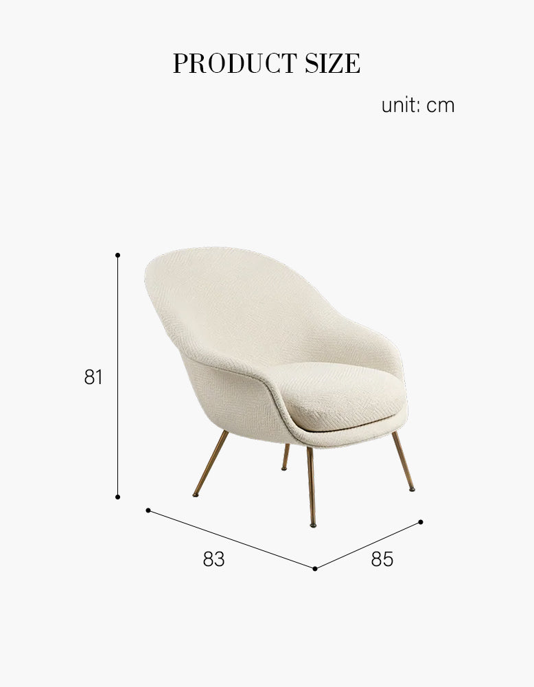 Gubi Bat Lounge Chair Fully Upholstered