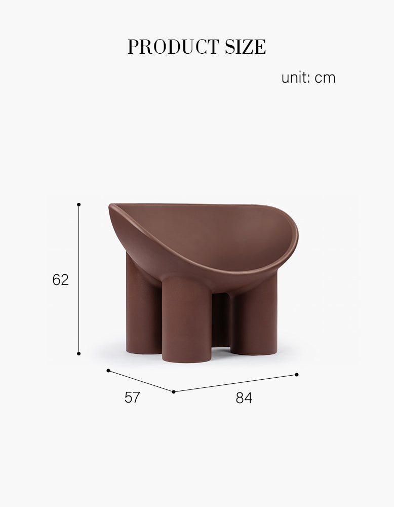 Roly Poly Armchair Chair, Chocolate