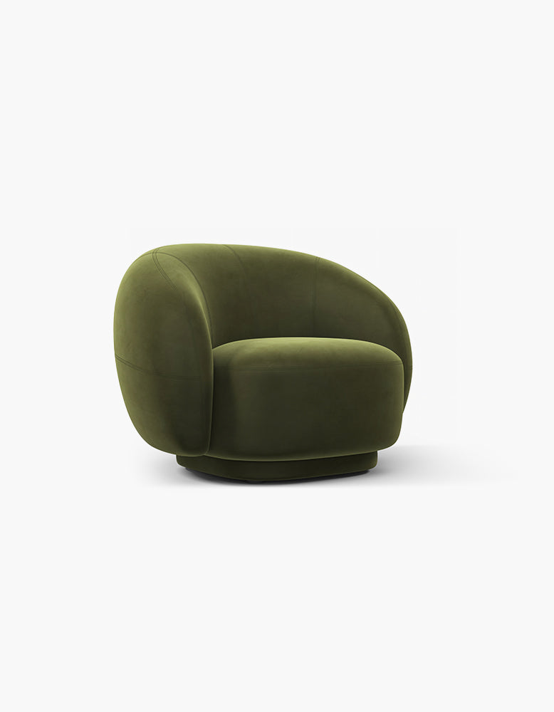 Julep Lounge Chair/ Armchair, Thyme Luxe Velvet