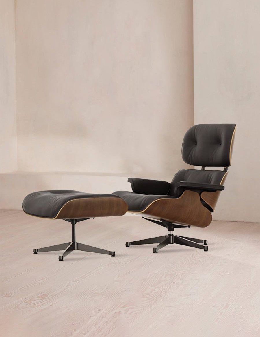 Eames Style Lounge Chair & Ottoman