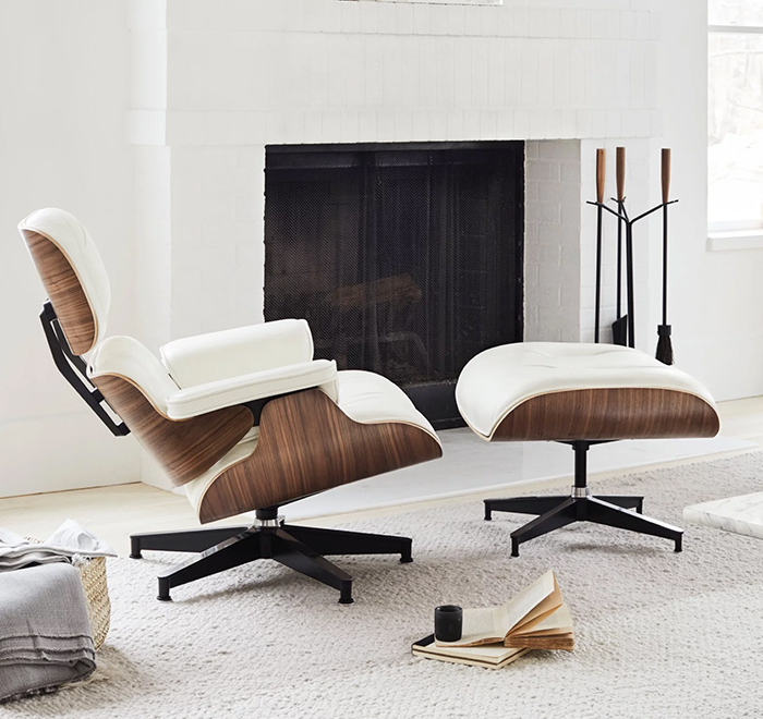 Eames Style Lounge Chair & Ottoman