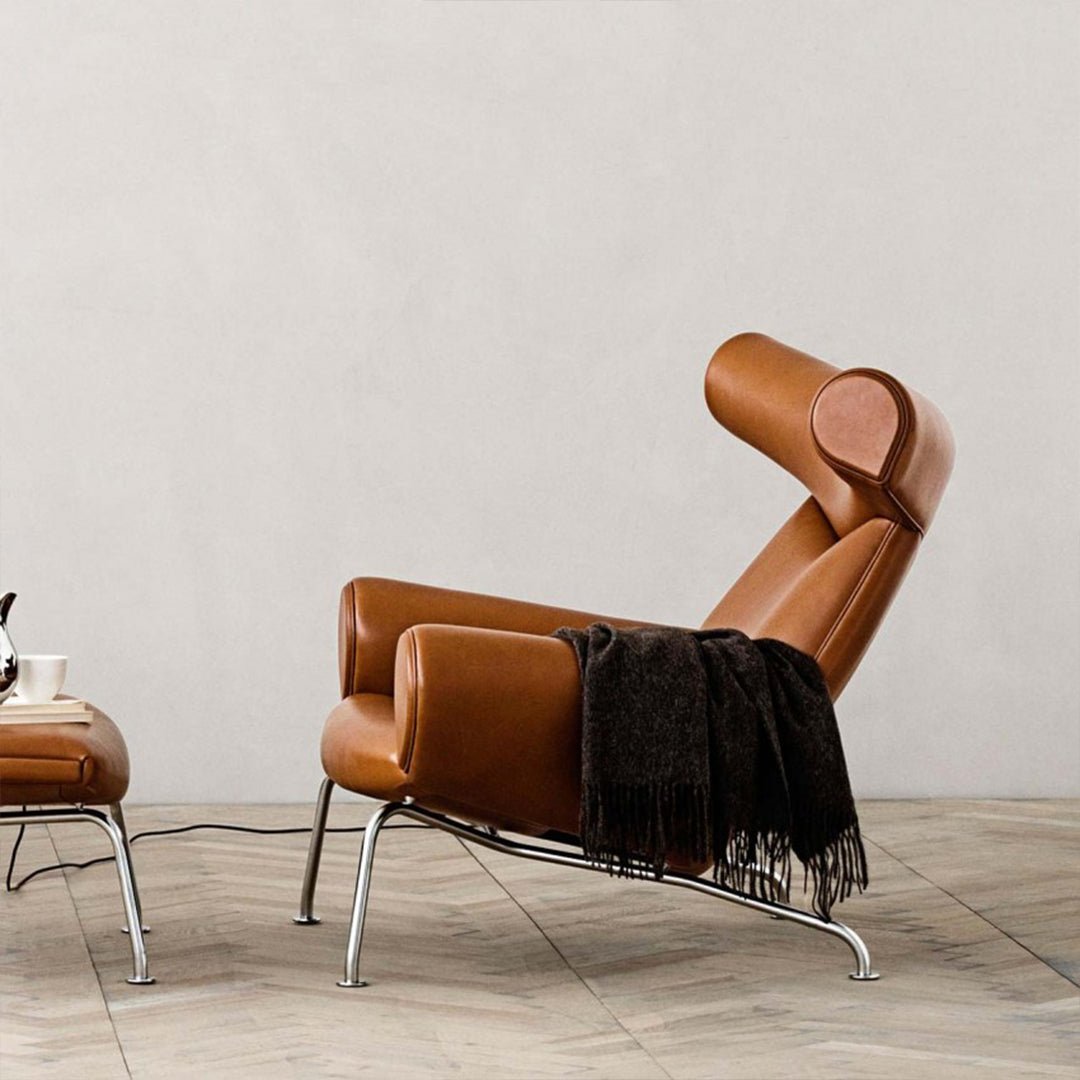 ox-horns-armchair-genuine-leather brown was designed as an extension o